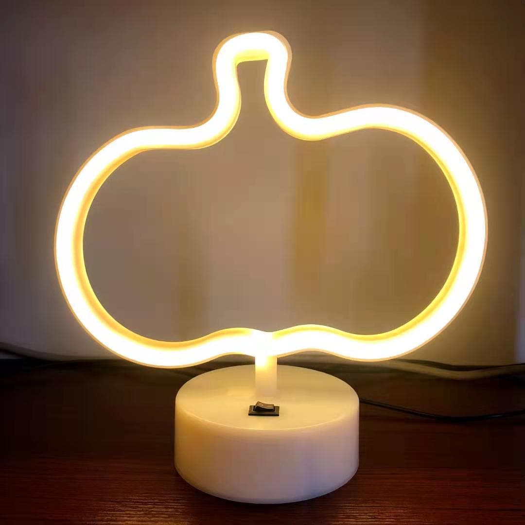 Night Light LED Creative Ambient Neon Shape Bedside Lamp Cloud Moon Bedroom Decoration USB Desk Lamp