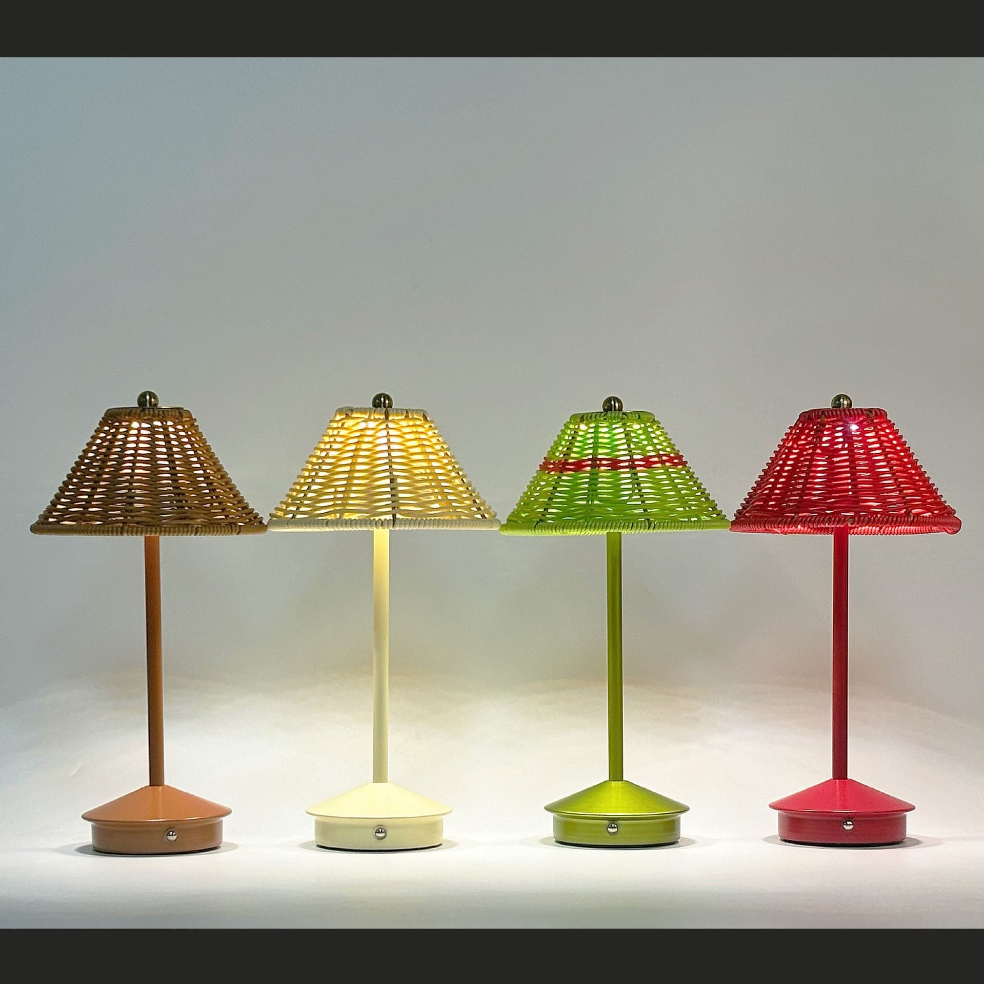 Amazon USB Rechargeable Table Lamp Vintage Rattan Atmosphere Table Lamp Southeast Asian Style Tatami Living Room Bedroom LED