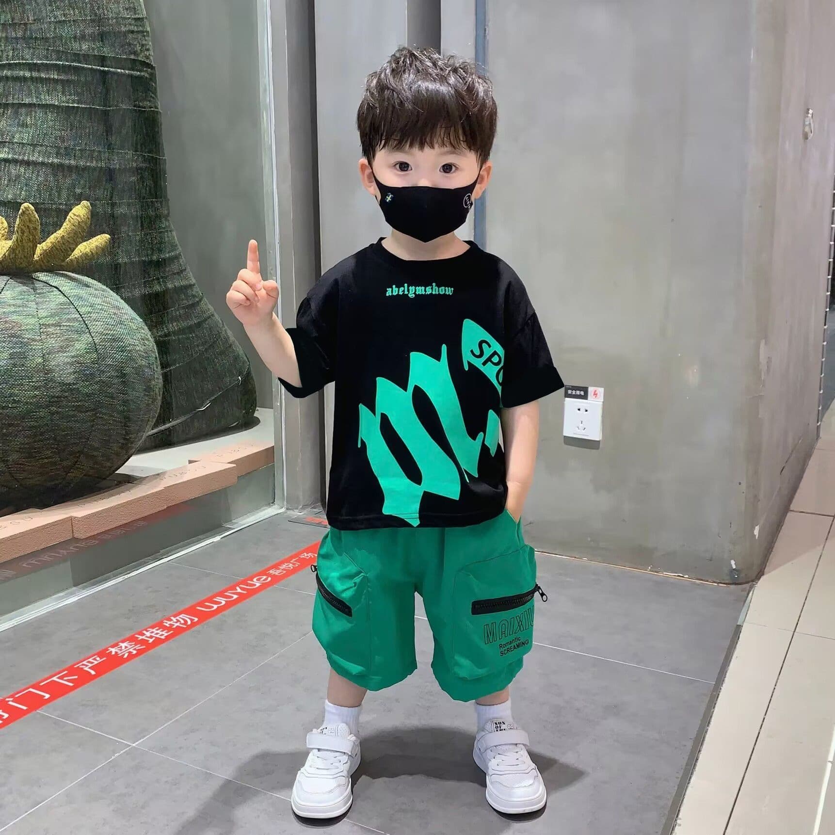 Boys Summer Outfit Set 2025 New Children's Summer Sports Two-Piece Set Baby Summer Short Sleeve Handsome Trendy Fashionable