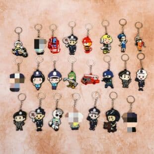 Cartoon Male and Female Police Keychain Event Promotional Gift Doll Pendant Small Gift Spring Festival Gift Affordable Price