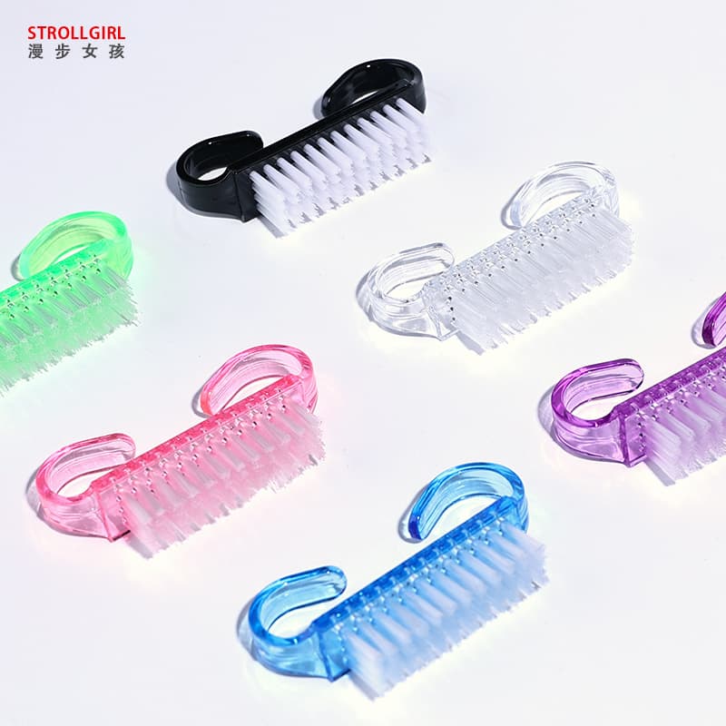 Nail cleaning brush, plastic nail brush, small horn brush, dust dust brush, horn brush, soft bristle brush