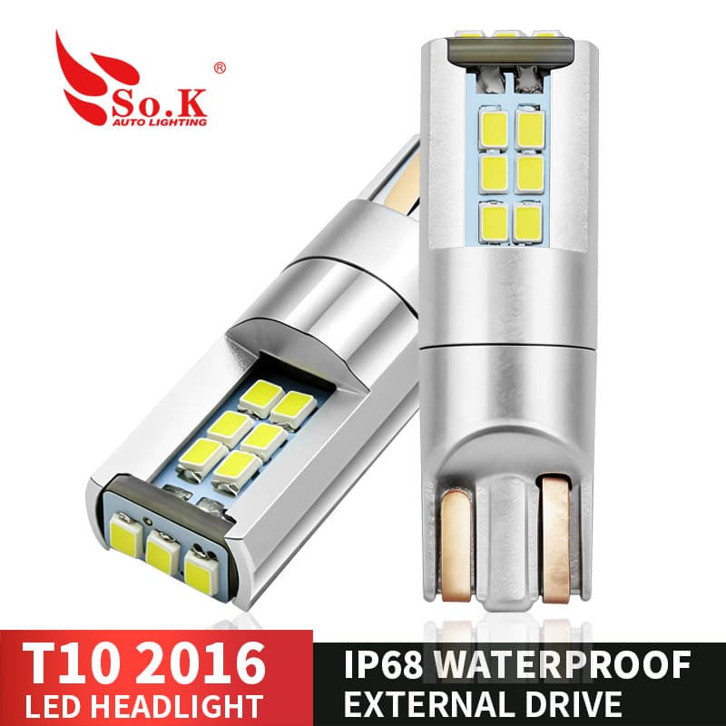 T10 LED Bulb W5W 15SMD 2016 Chip Brake Light Turn Signal LED194 Small Light Canbus