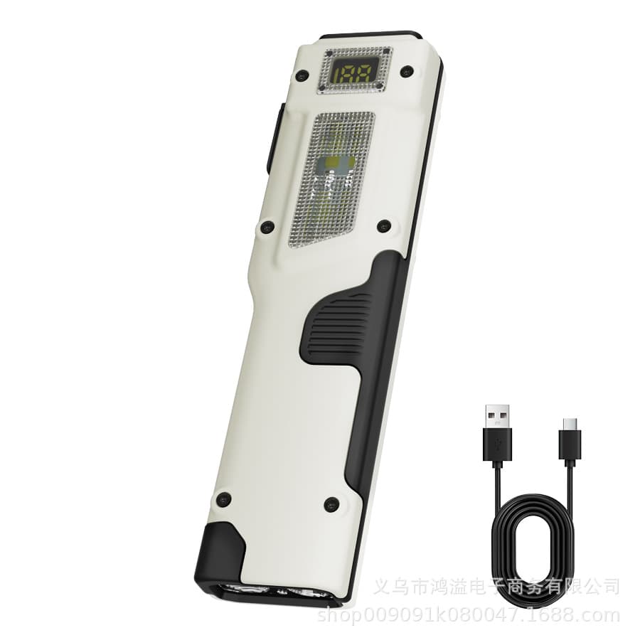 Cross-border New Tactical Three-Light Source Flashlight with Pen Clip Ultra-Thin High-Power Flashlight Portable Outdoor Work Light