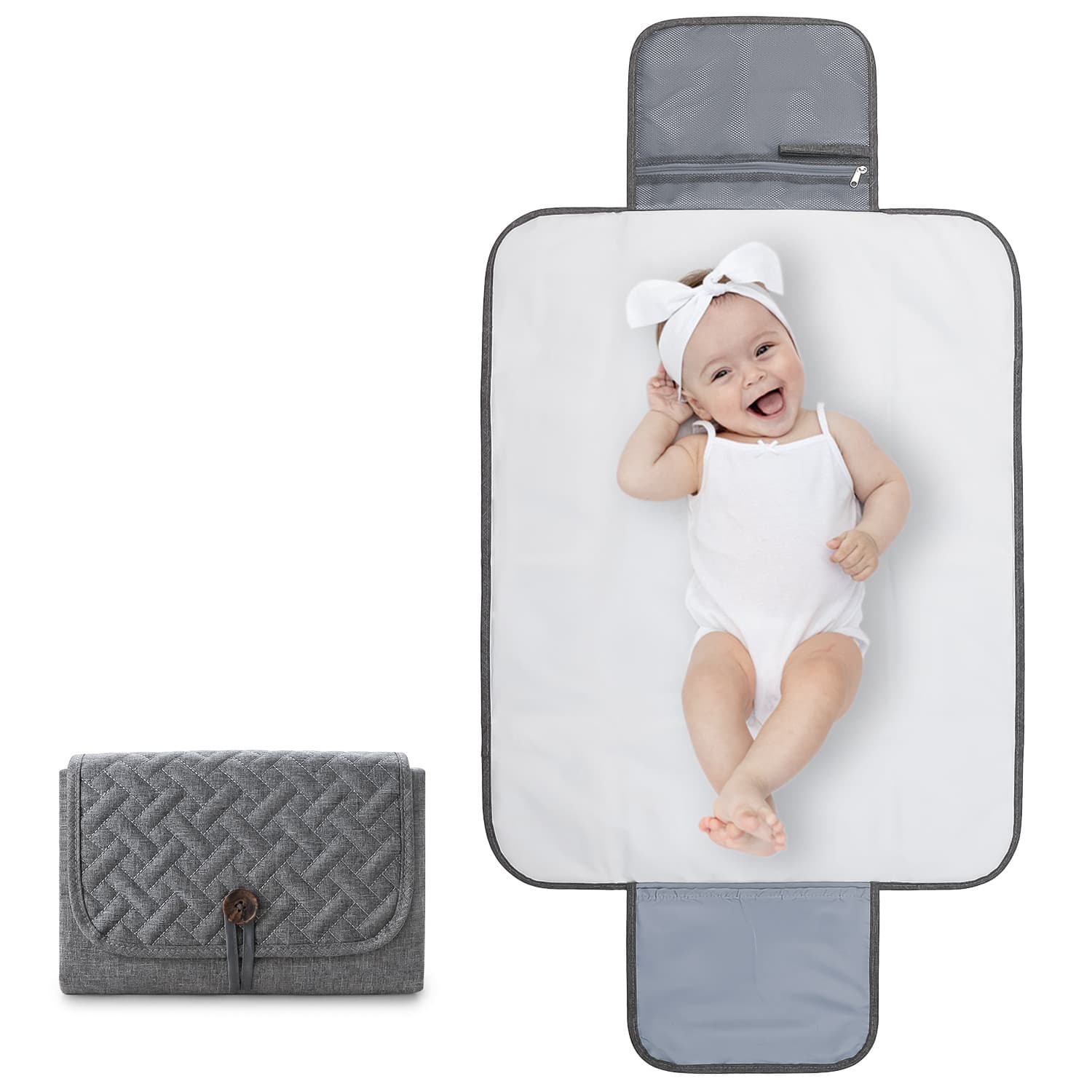 CPC Baby Diaper Changing Pad, Waterproof and Easy to Wipe, Baby Embroidery Urine-Proof Mat