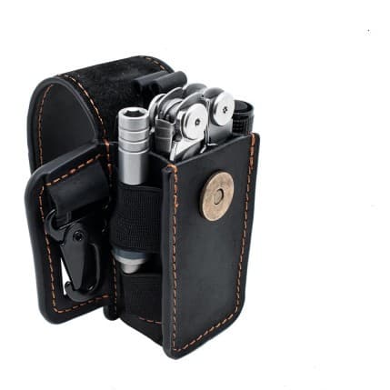 In-Stock Cross-Border Hot-Selling Outdoor EDC Tool Storage Bag, Genuine Leather Tactical Waist Bag, Portable Flashlight Tool Waist Bag