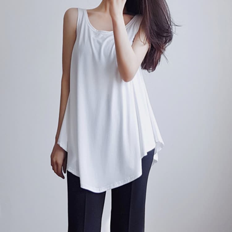 200 Jin 300 Jin Plus Size Women's Modal Feel Wide Hem Vest Loose Homewear Outerwear