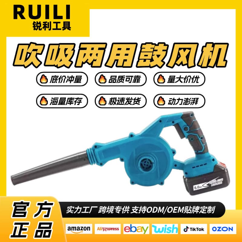 Household Blower Lithium Battery Leaf Blower Rechargeable Blower Vacuum 2-in-1 Electric Blower Dust Blower