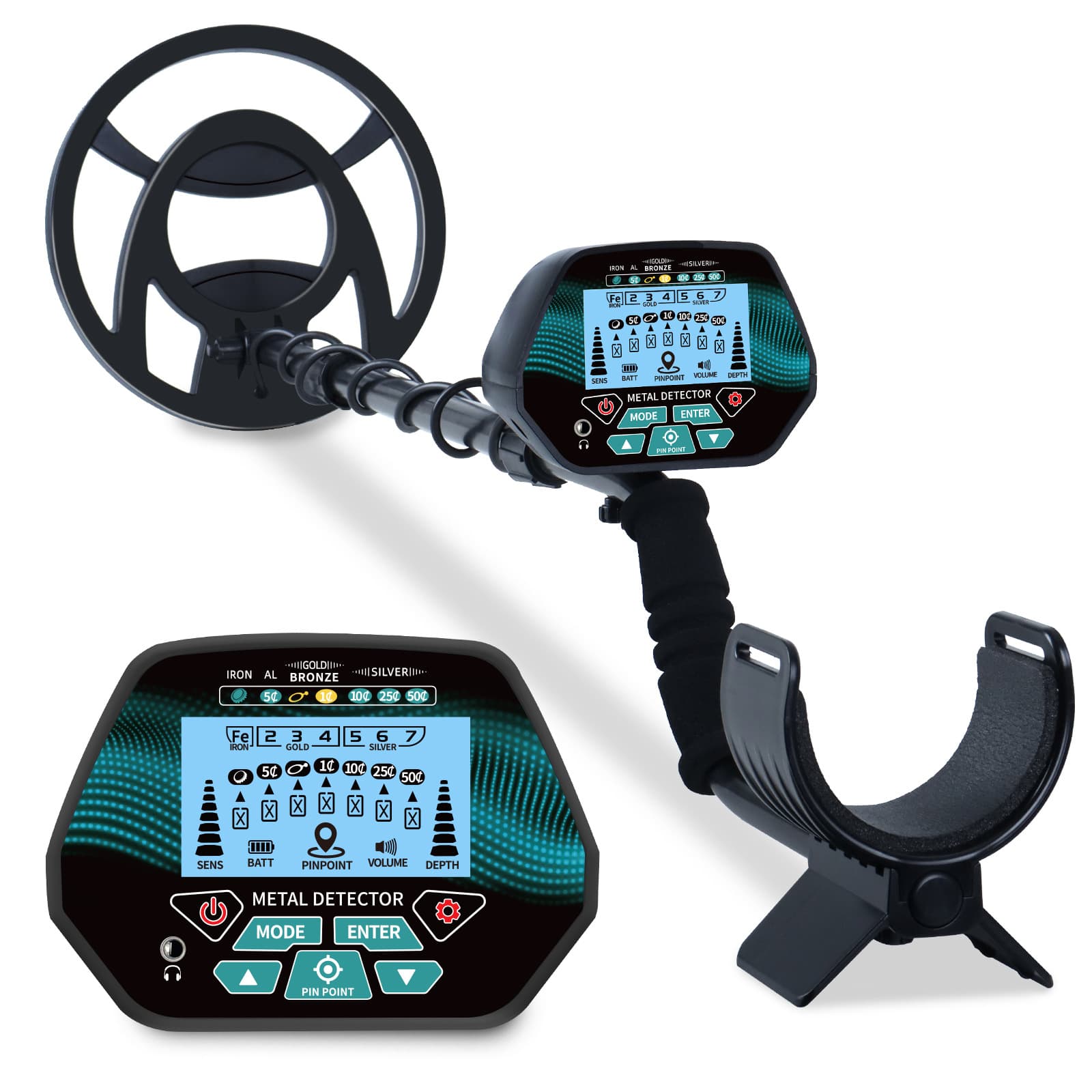 GT3028 metal detector for finding lost metal objects, including those found on beaches and riverbanks.