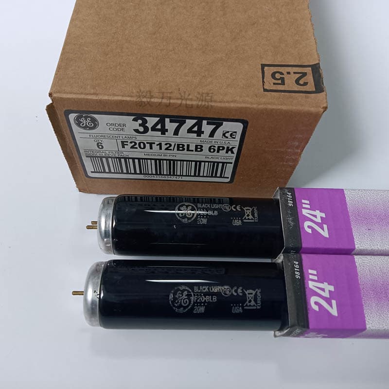 General GE Blacklight F20BLB Ultraviolet Crack Detection Fluorescent Leak Detection Fluorescent Lamp F20T12/BLB