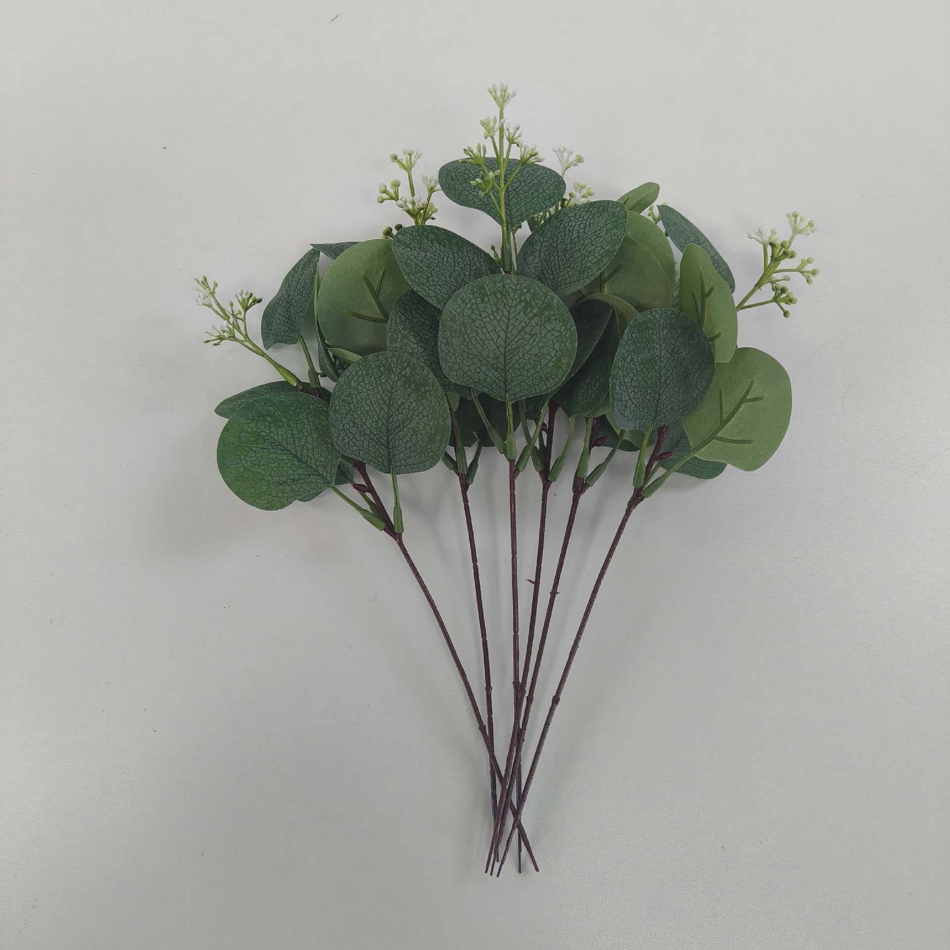 Artificial Money Plant Eucalyptus Wreath Vine Ring for Christmas, Easter, New Year, Wedding, and Home Door Decoration