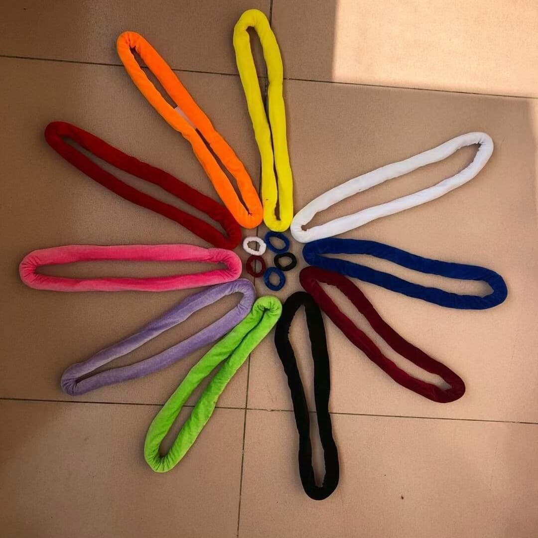 Acrobatic prop safety foot covers, hand covers, made by Wuqiao acrobatic prop manufacturer, free shipping, orange and light green