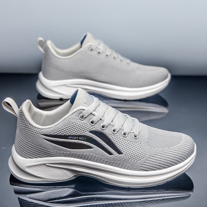Casual Men's Shoes, Large Size Sports Shoes, Fly-Woven Mesh Breathable Outdoor Running Shoes, Comfortable Casual Lightweight Travel Shoes, Breathable