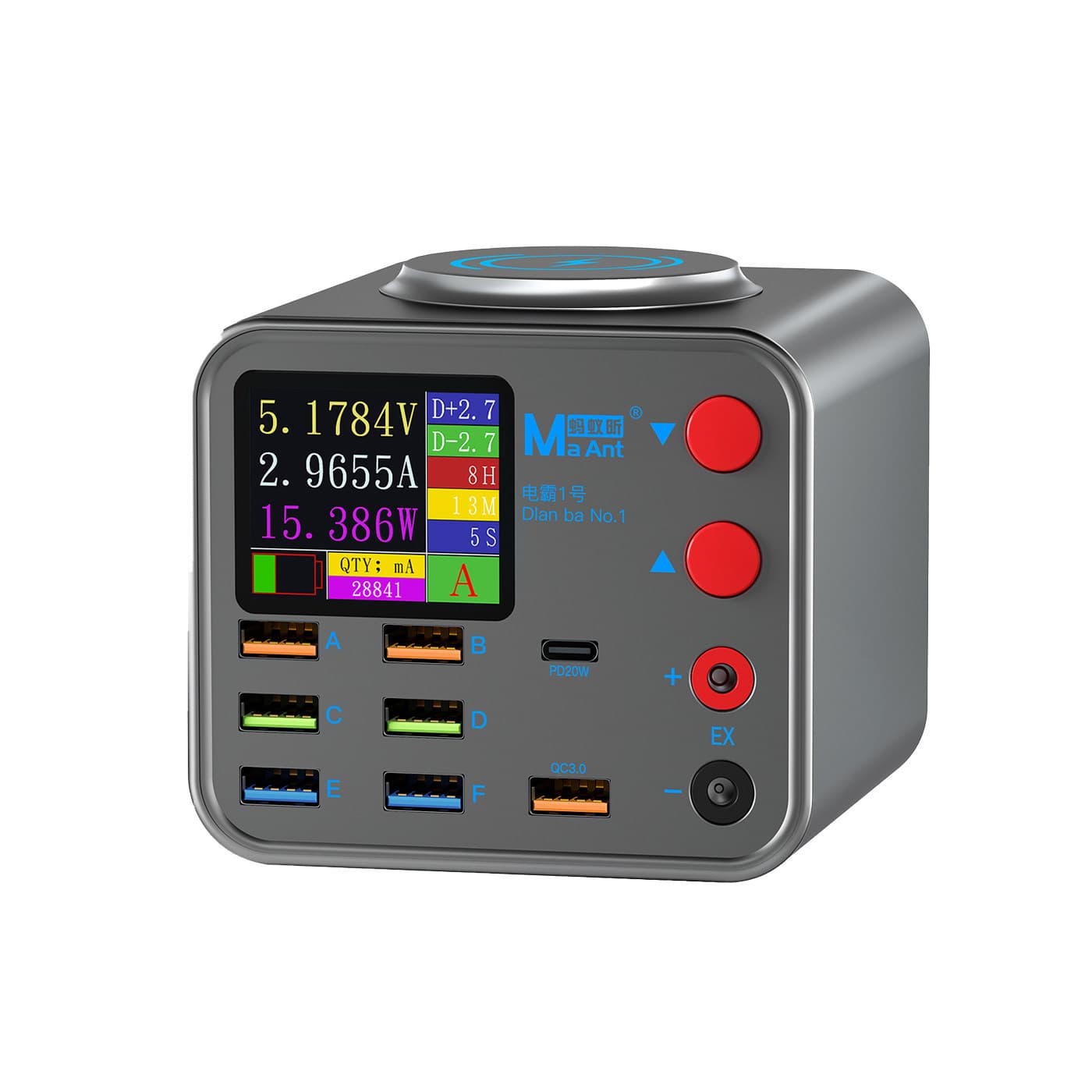 Dianba No.1 Multi-Function Multi-Port USB Charger Mobile Repair Power Meter Current Tester