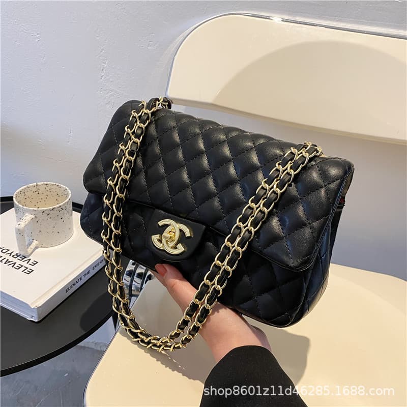 Cross-border women's bag 2024 European and American fashion one-shoulder crossbody bag high-quality Chanel-style diamond quilted chain bag bags wholesale