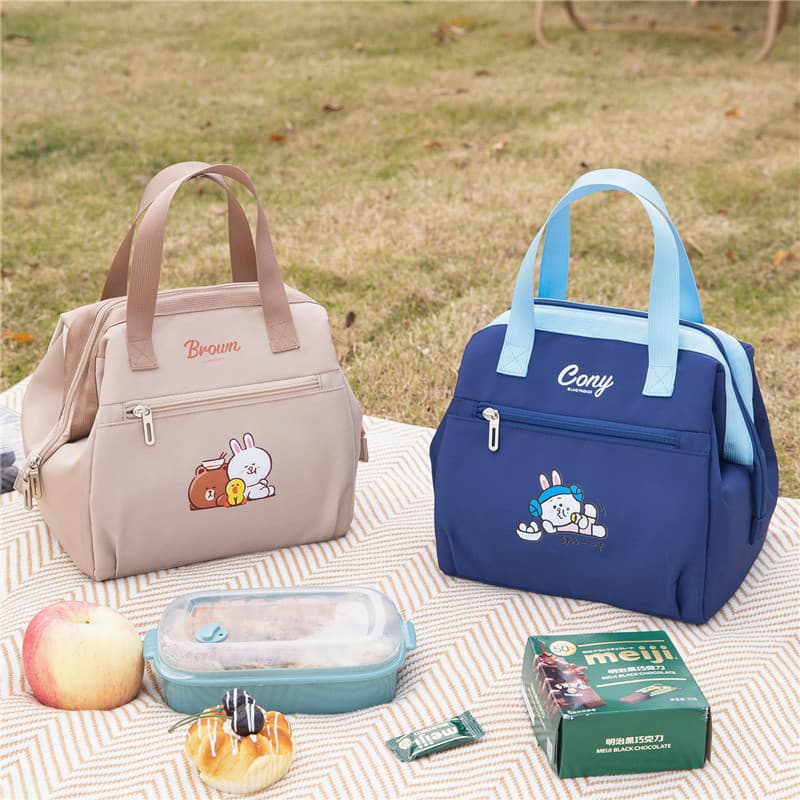 New cartoon portable lunch bag student commuter lunch box bag thickened aluminum foil insulated lunch bag wide mouth ice bag