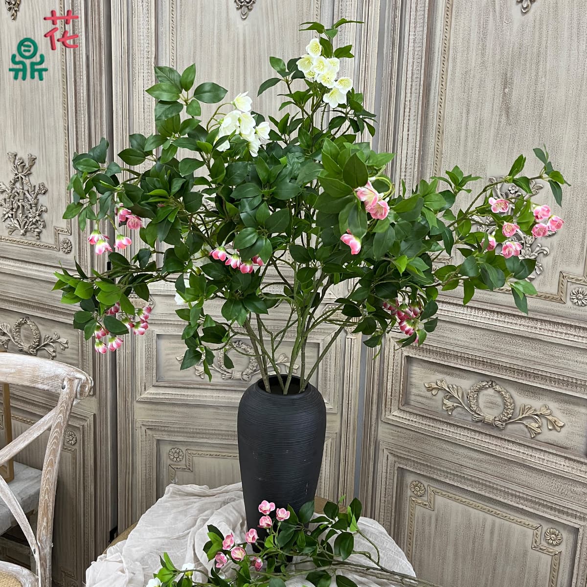 Bellflower Pieris Silk Flower Home Hotel Indoor Decoration Ornament Artificial Flower Engineering Landscape Floral Arrangement Fake Flower