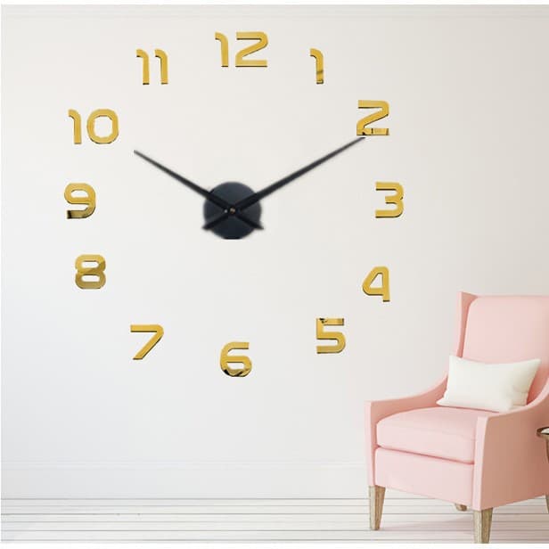 Large Acrylic Wall Clock DIY Clock Acrylic Clock Creative 3D Wall Sticker Clock Living Room Minimalist Hanging Clock