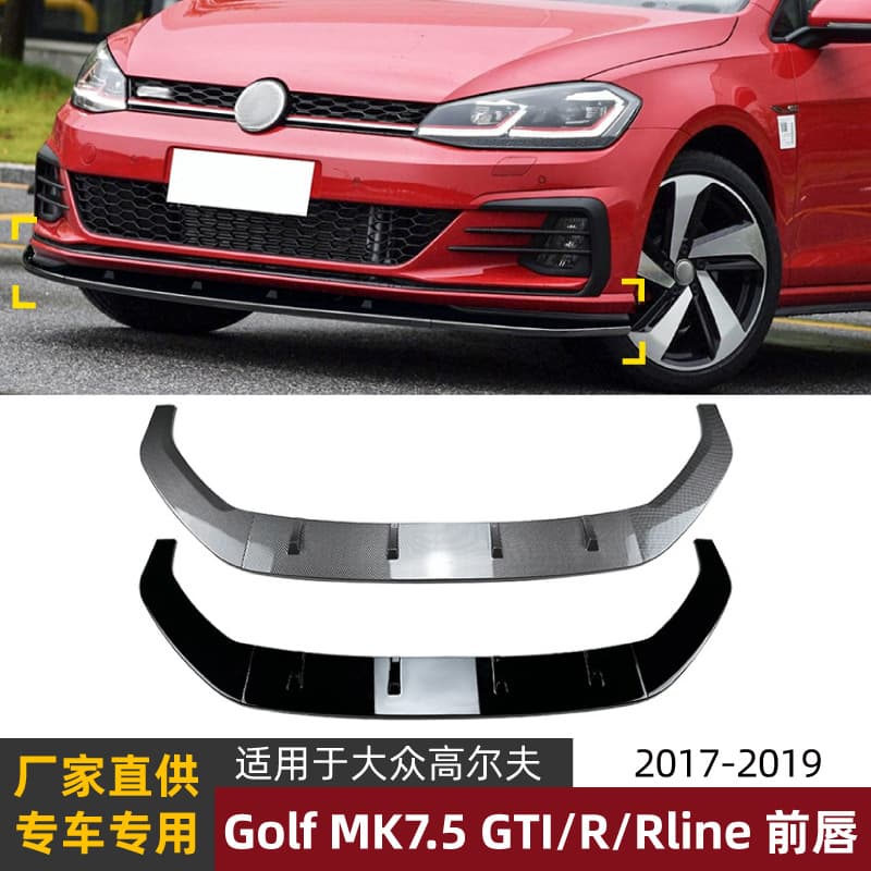 Suitable for Volkswagen Golf Mk7.5 Gti R Rline 2017-19 Front Lip and Front Spoiler Modification Accessories