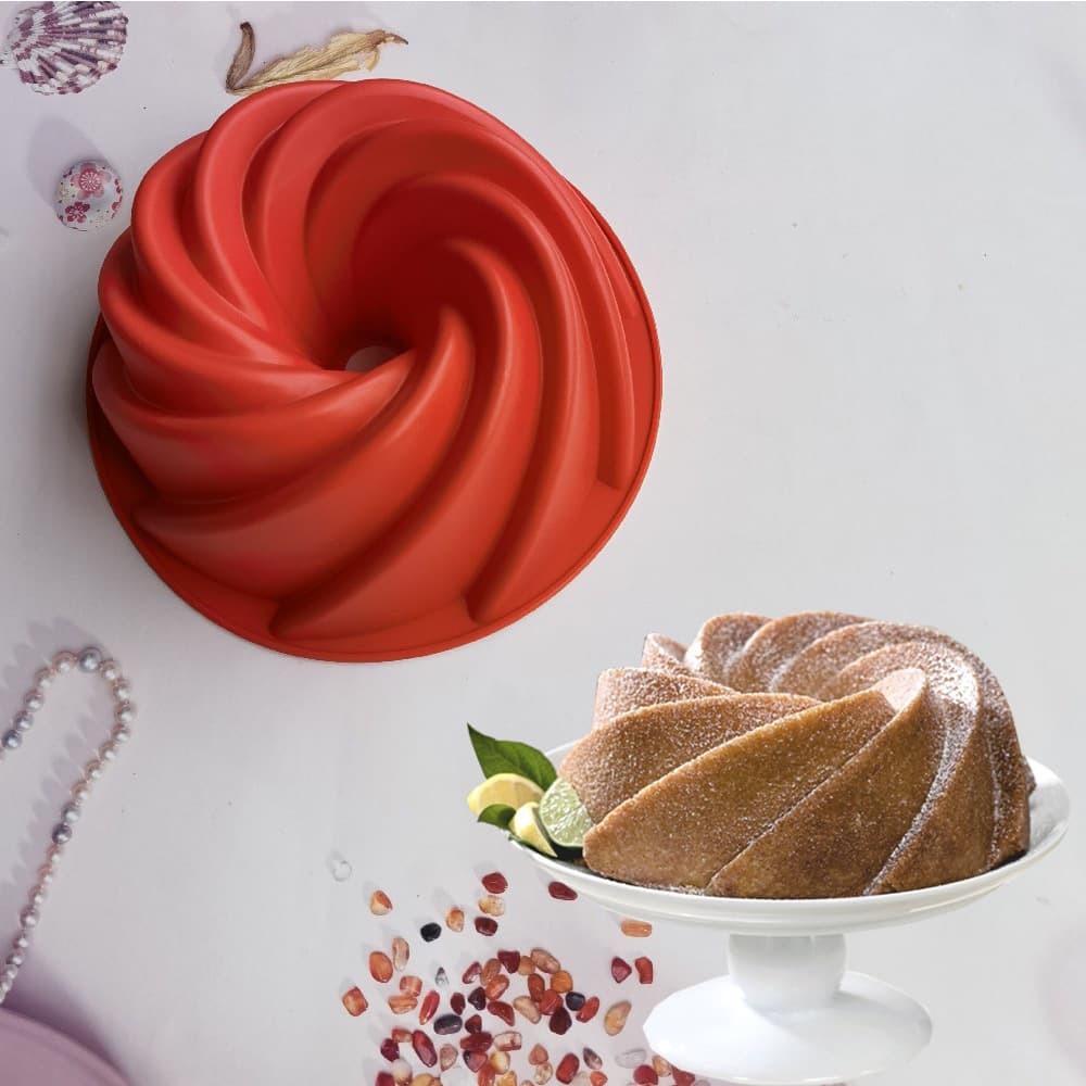 Silicone Spiral Cake Chocolate DIY Cake Ice Cube Cookie Pastry Handmade Baking Mold
