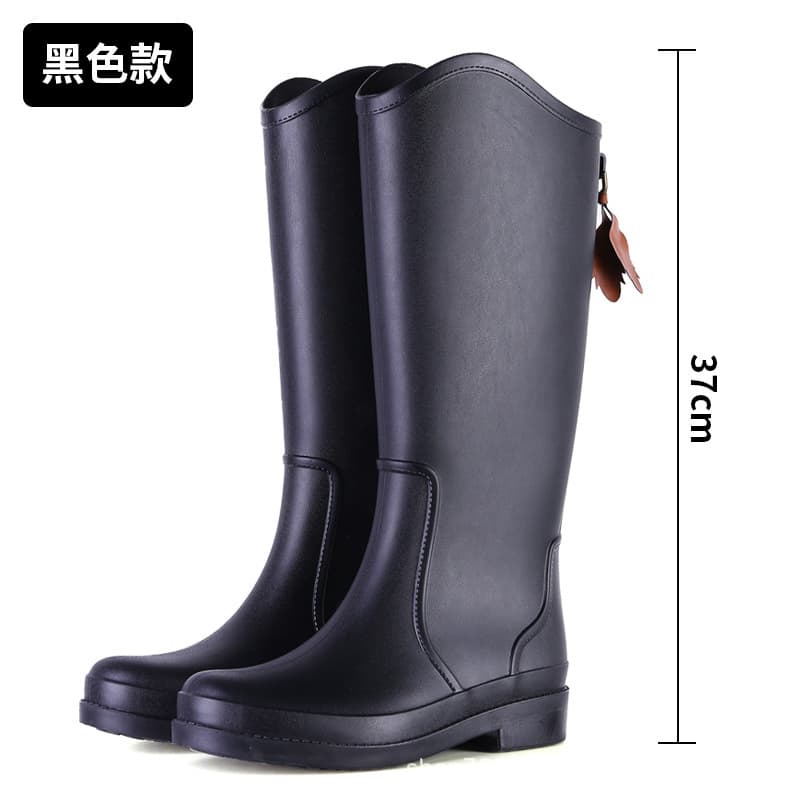 New high-top rain boots for women, wearable, non-slip, waterproof, wear-resistant, stylish.