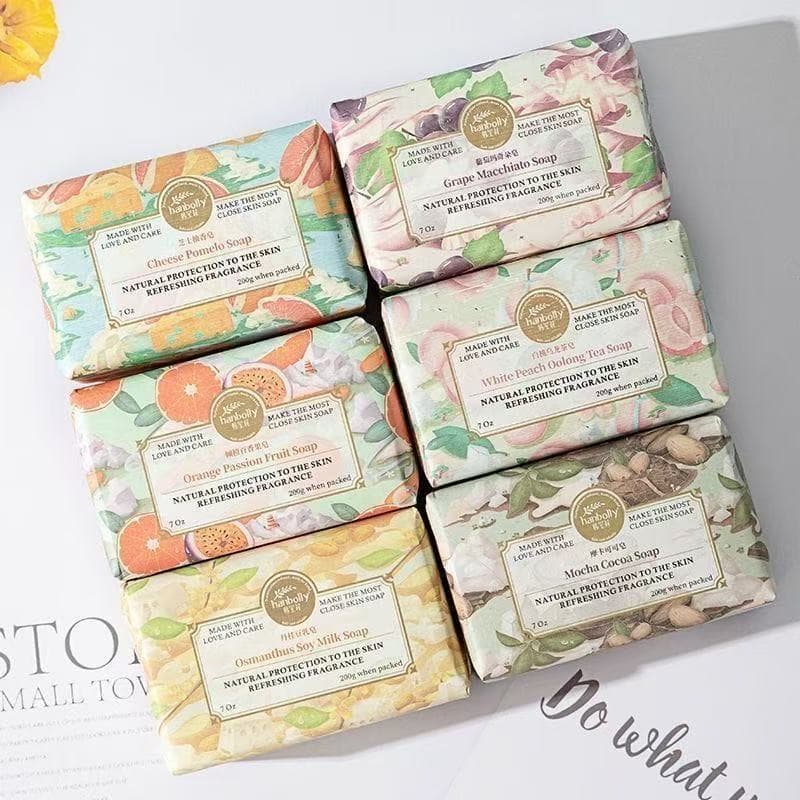 Han Baoli White Peach Oolong Tea Soap Long-lasting Fragrance Home Soap Grapefruit Fragrance Soap Cheesesteak Handmade Soap