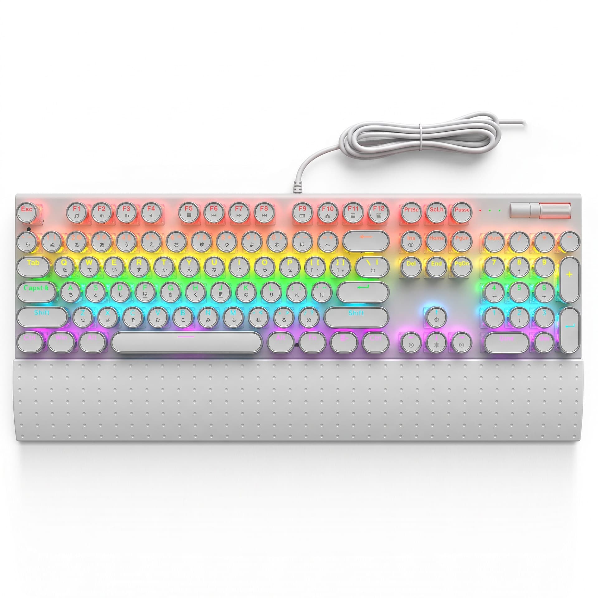 104-Key with Wrist Rest True Mechanical Blue Switch Keyboard Metal Wired Gaming RGB Running Light Black Switch Brown Switch Red Switch