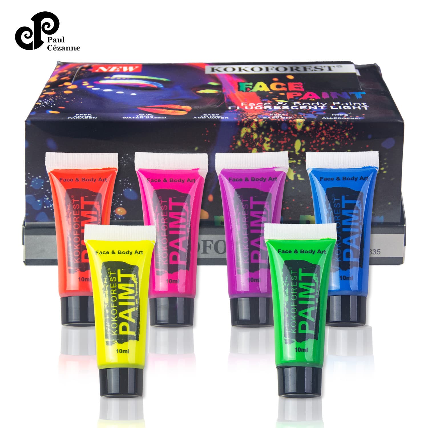 Paul painting materials 10ml fluorescent face paint UV fluorescent painting paste luminous face color luminous body painting pigment
