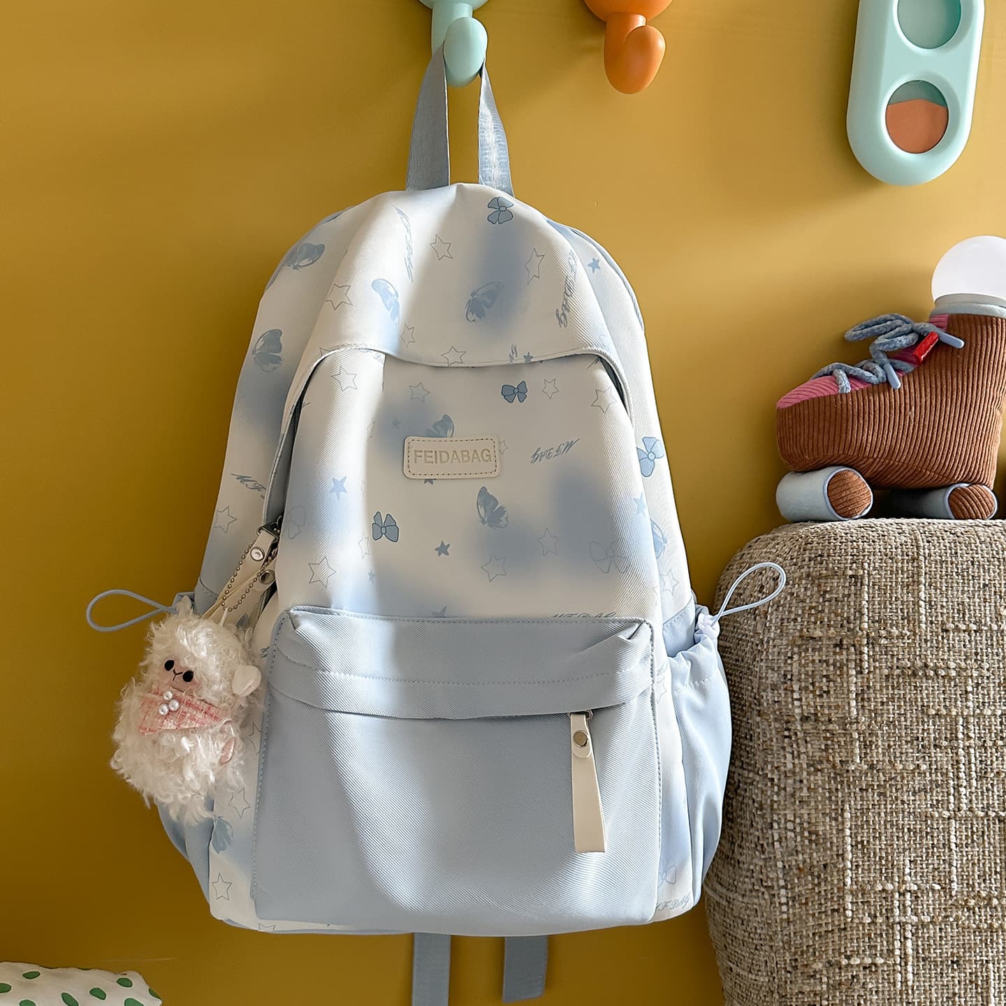 School Bag for Girls, Middle and Elementary School Students, Fresh and Lightweight Large-Capacity Backpack, Durable and Fashionable for Travel