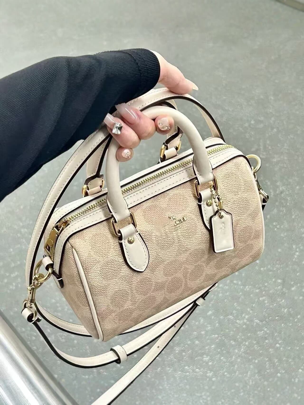 Koujia New Women's Bag Rowan Boston Classic Monogram Mini Pillow Bag Shoulder Crossbody Handbag