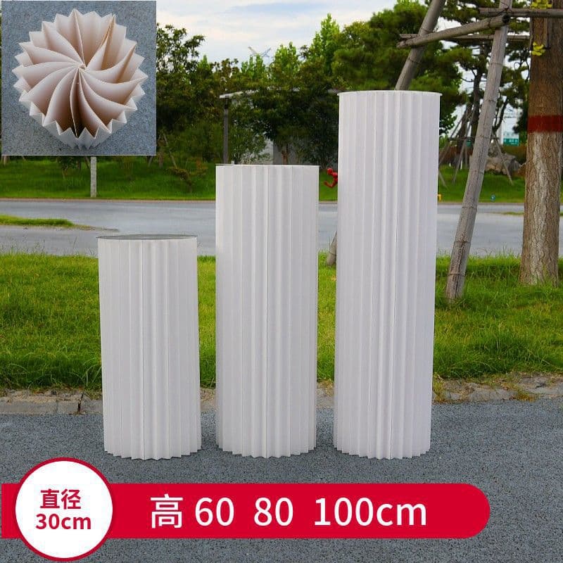 New Folding Dessert Display Stand for Mall Showcases, Birthday Party Decor, Roman Column Wedding Cake Stand