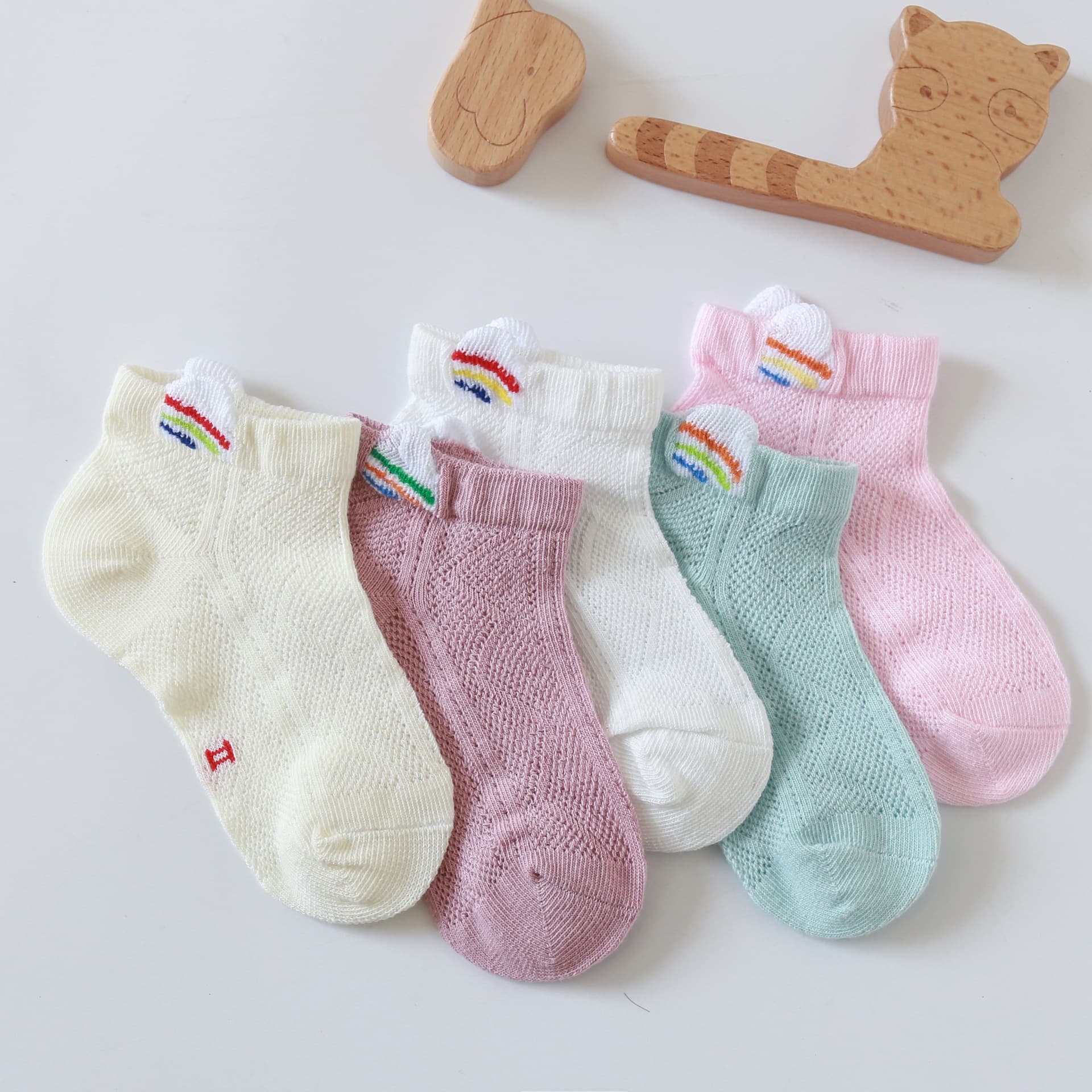 Children's Socks Spring and Summer New Thin Short Socks Mesh Socks Boys and Girls Baby Socks Infant Socks Summer Boat Socks