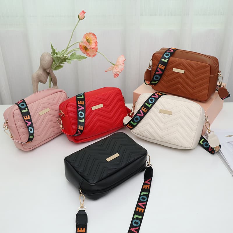 Embroidered Camera Bag 2023 Girl Bags Cross-Border Wholesale Casual Small Square Bag Versatile Shoulder Bag