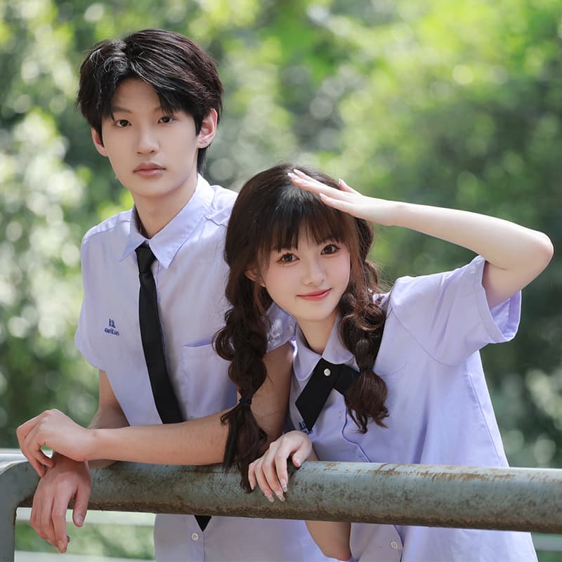 Thai school uniforms graduation class uniforms for men and women uniforms jk shirt short-sleeved Thai Xiaoshui college style suit wholesale