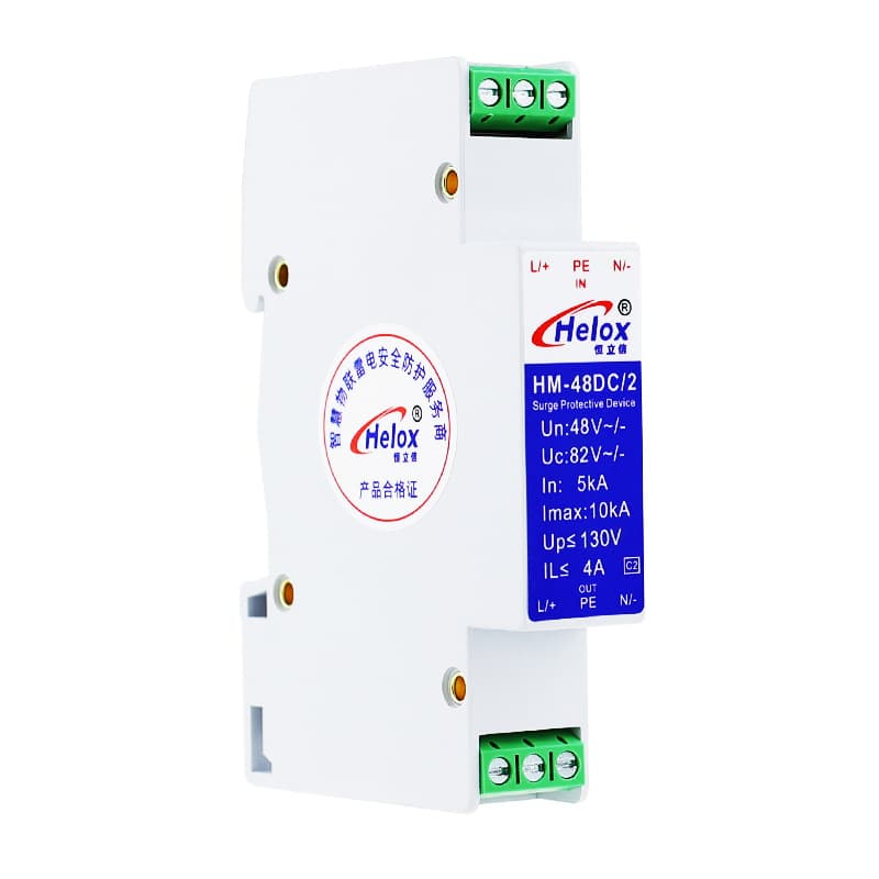Henglixin power lightning arrester 48V for AC/DC switching power supplies, Class D surge protective device HM-48DC/2.