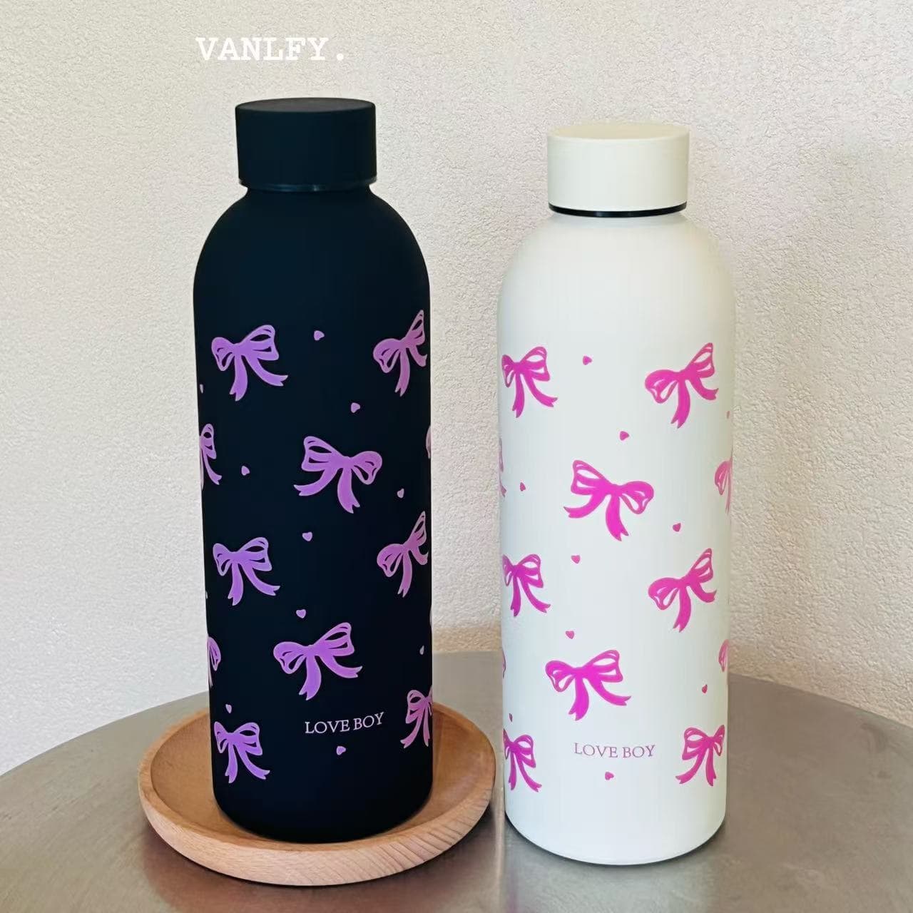 Stylish Portable Water Bottle 500ml Large Capacity Insulated Bottle for Men Women Students Campus Office Outdoor