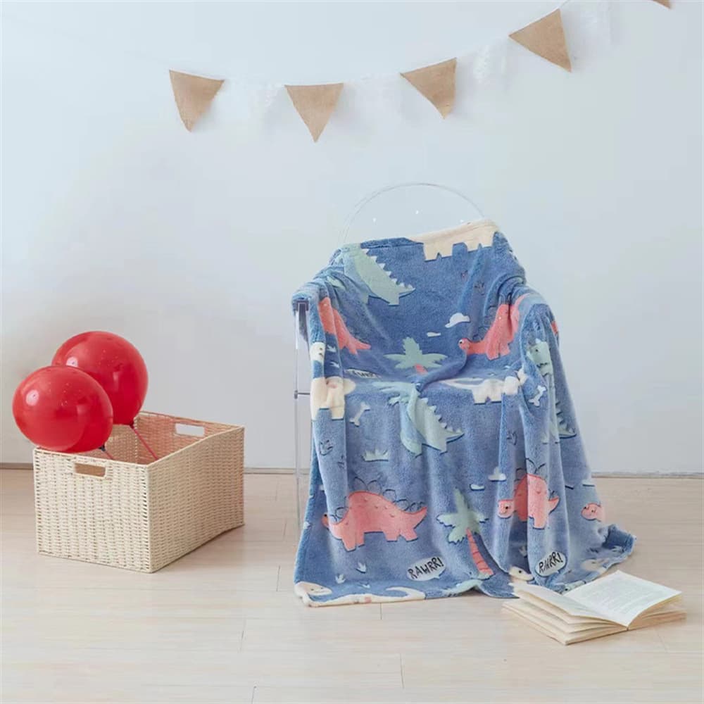 Factory direct cross-border Amazon flannel glowing luminous blanket, soft comfortable warm nap cover blanket