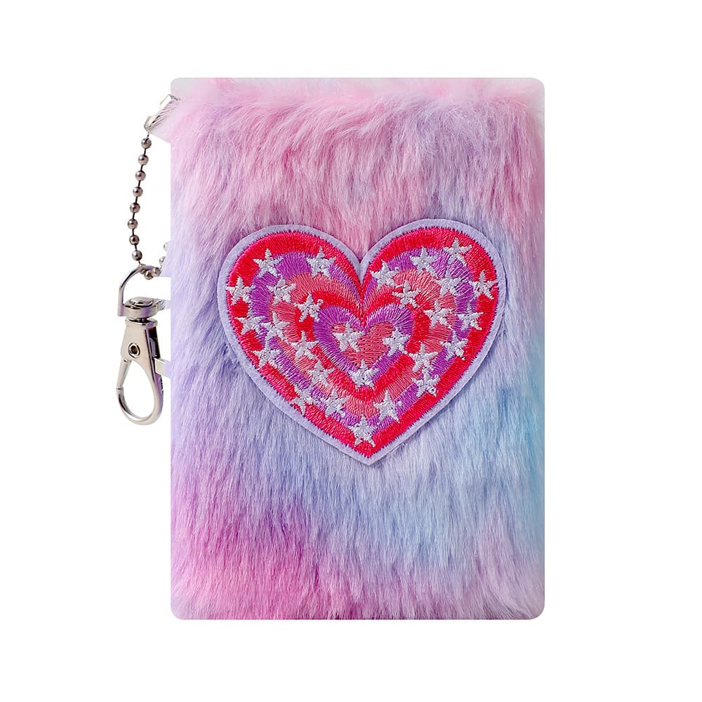 Back-to-School Cartoon Kids Mini Plush Notebook, Student Pendant Journal, Pocket Notepad