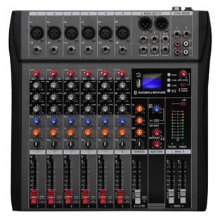 Cross-Border Bestseller Professional Mixing Console, 6-Channel, Stage Performance, Conference, Small Portable, Phantom Power, USB, Bluetooth
