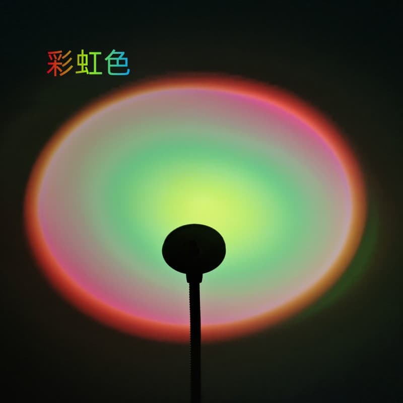 Sunset Lamp, Sunset Projection Lamp, Rainbow Seven-Color Projection Light, Influencer Creative USB Live Streaming Background Ambient Light