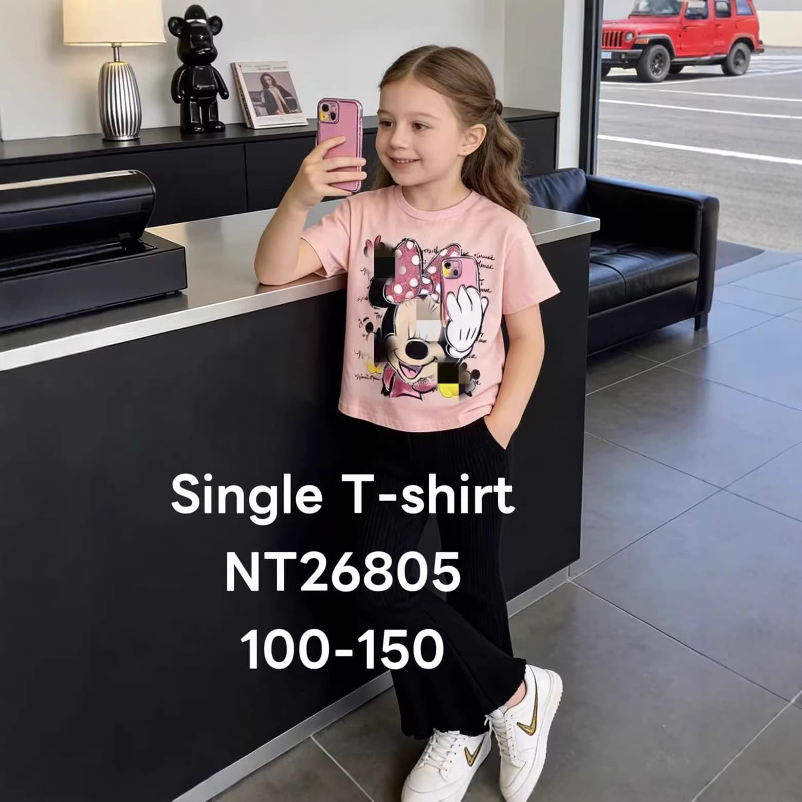 Cute Kids T-Shirt Crew Neck New Cartoon Girls Short Sleeve Pure Cotton Summer Baby Girls Tee