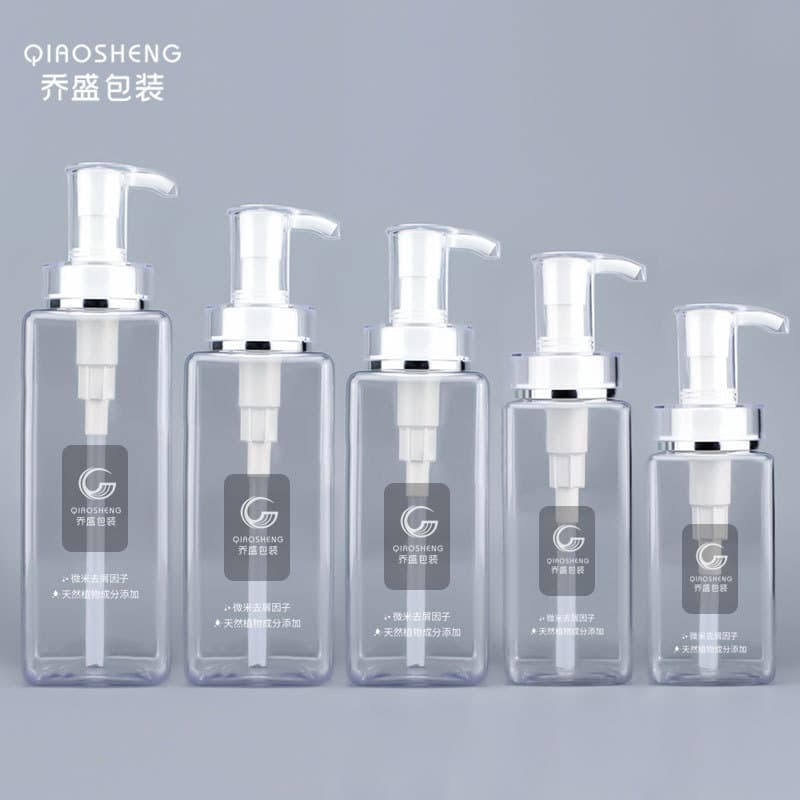 pet200ml300ml500ml square lotion bottle skin care product shampoo bottle shower gel plastic sub-bottle