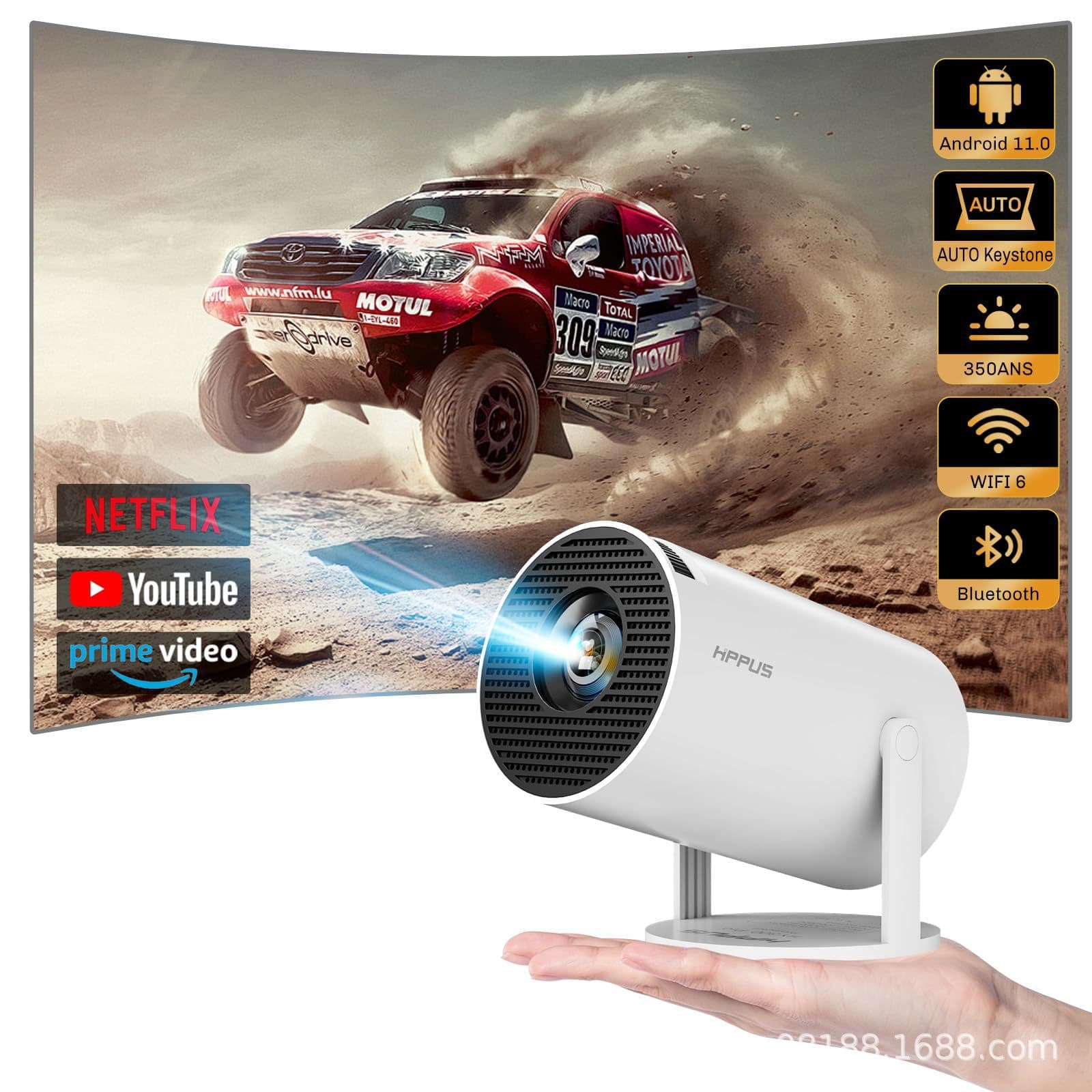 Cross-border S100 Projector WiFi Screen Mirroring Home Android 11 Projector Portable Cannon Projector Hot-selling Home Projector