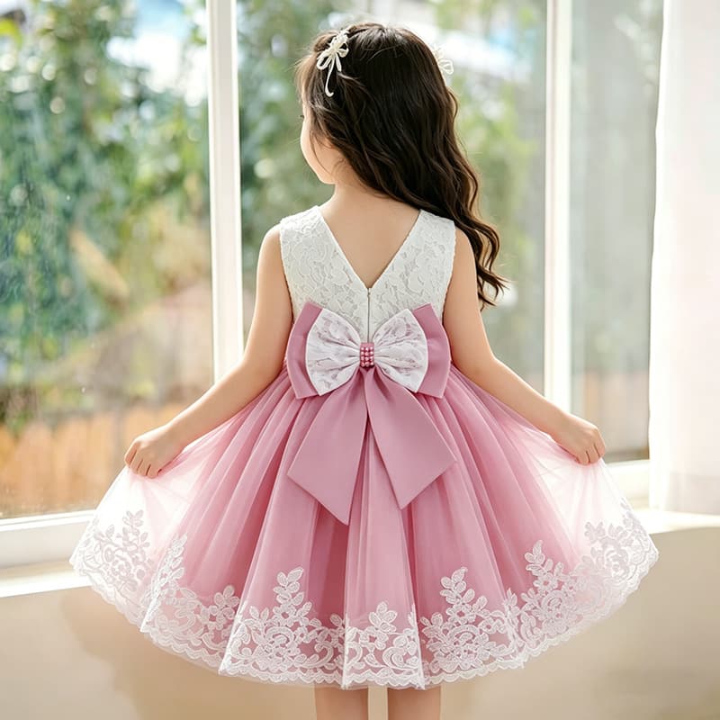 Flower Girl Wedding Princess Dress Children's Summer Dress for Girls Host Birthday Party Performance Costume