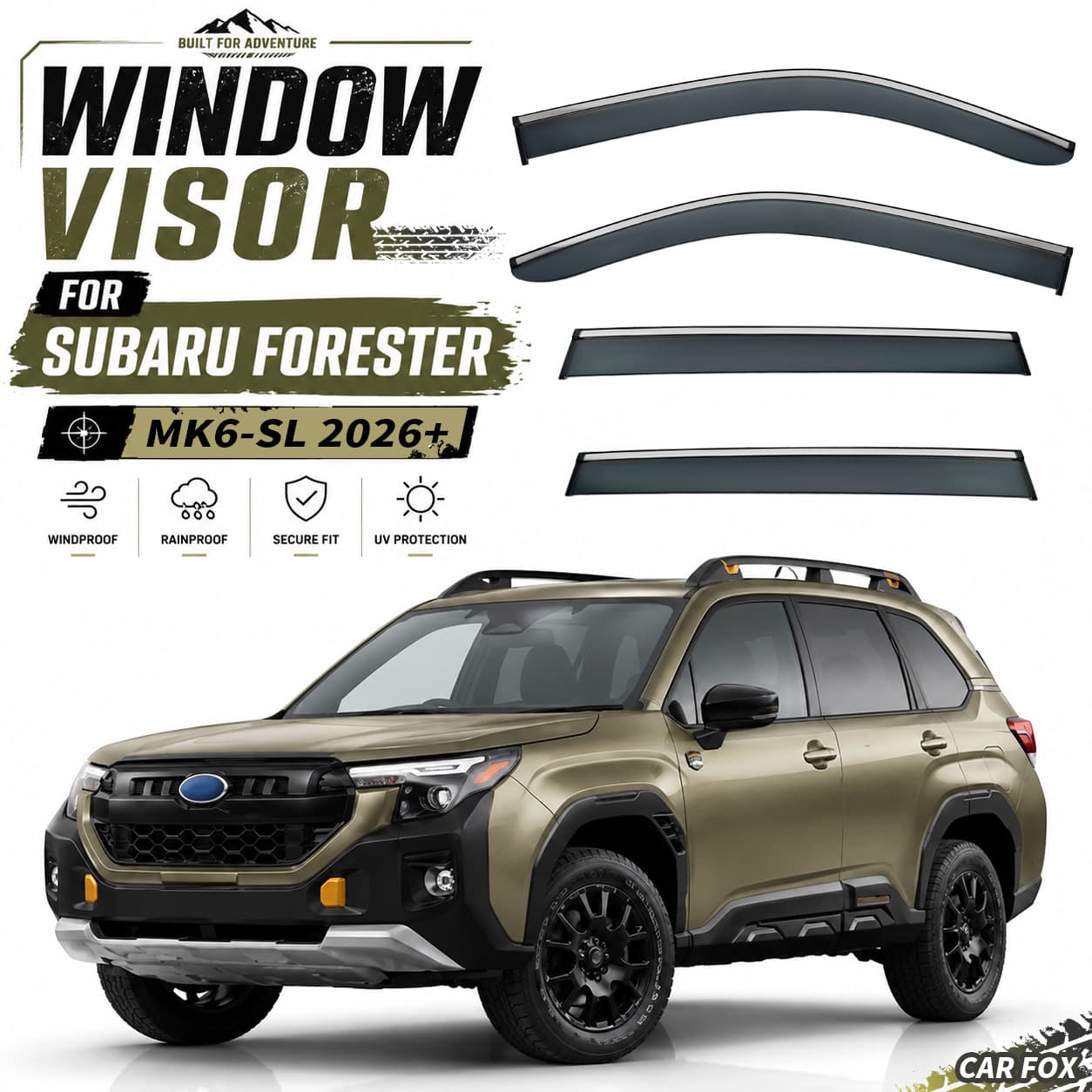 Rain Visor for Subaru Forester Window Visor