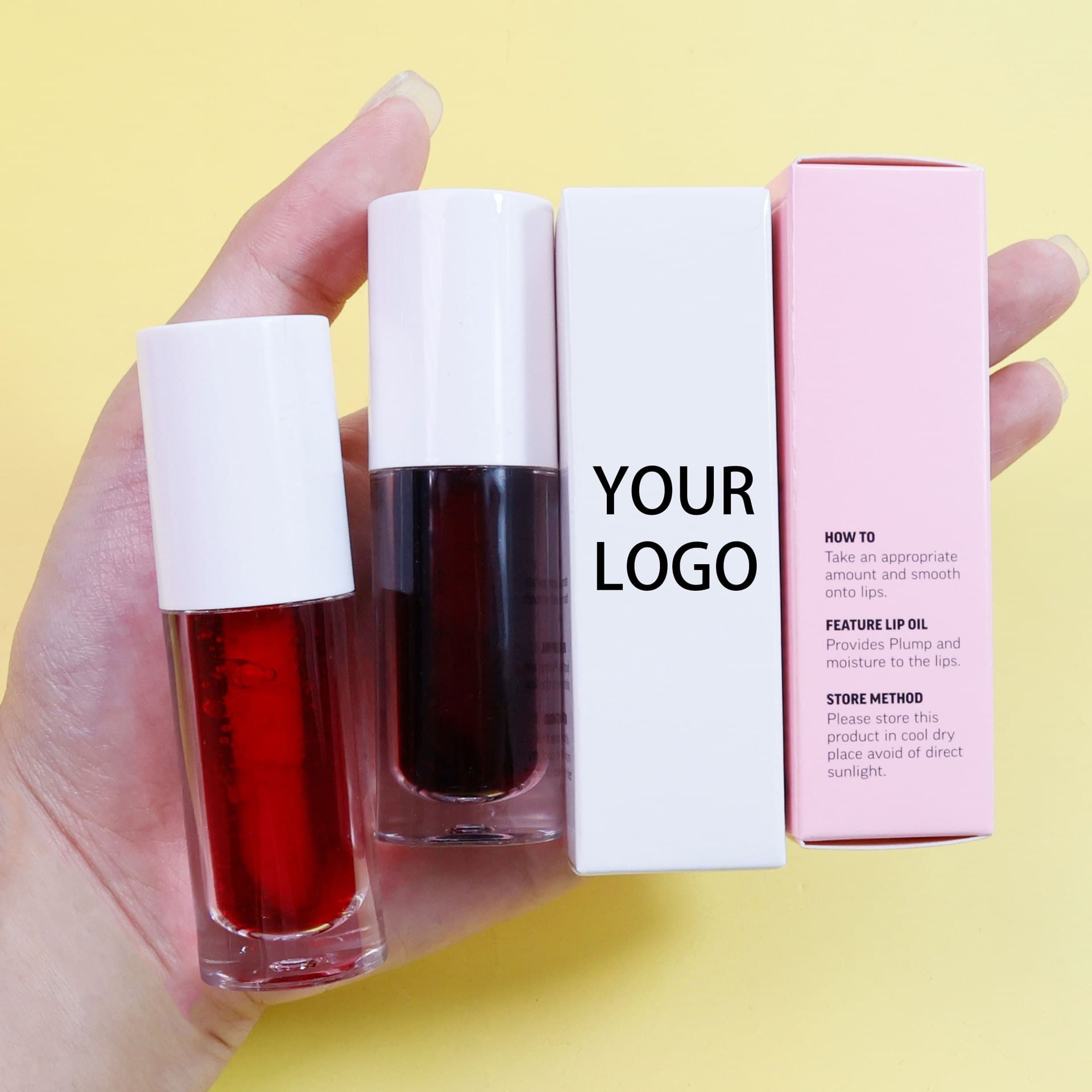 Lip Tint Long-Lasting Non-Stick Cup Lip Gloss Oil Moisturizing Tinted Lip Balm Unscented Logo