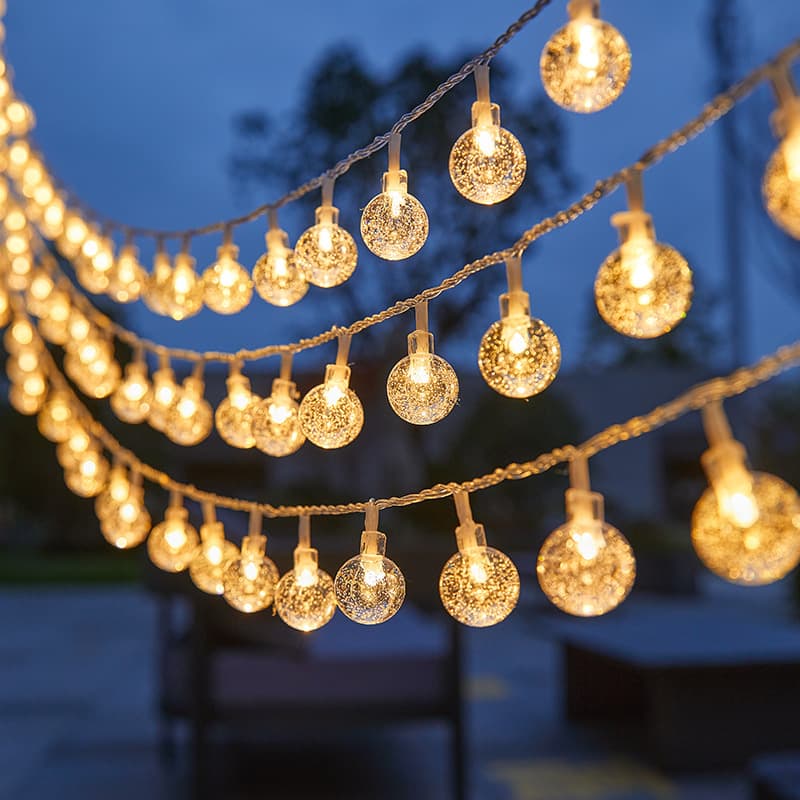LED string lights, twinkling lights, starry lights, solar-powered outdoor camping lights, night market lights, neon light strips.
