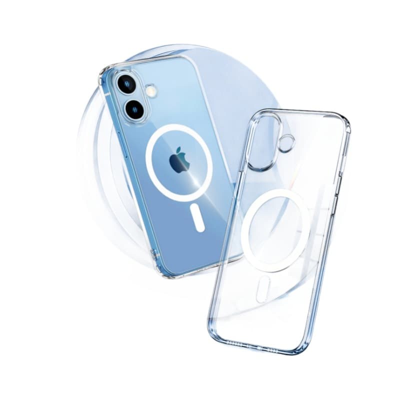 Compatible with iPhone 16 Pro Max, Apple 15 Magnetic Phone Case Magsafe 14 Transparent 12 Hard Case with Packaging