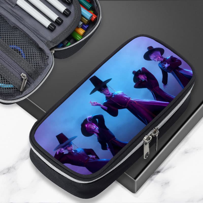 Cross-border Sajaboys Kpop Pencil Case, Huntress Girl Group Pen Bag for Primary and Secondary School Students Pencil Case