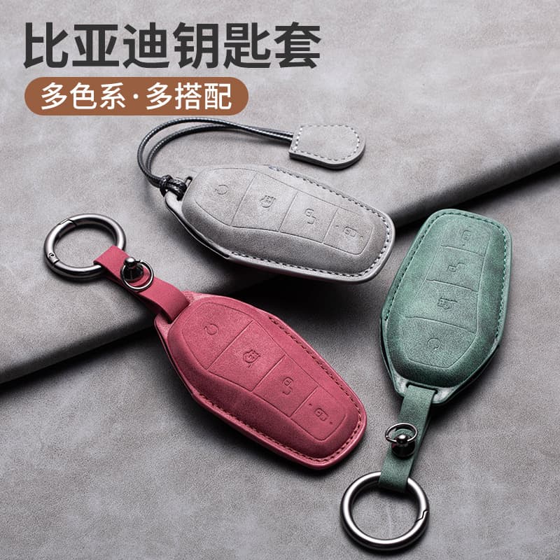 BYD Retro Key Case for Dolphin, Song Plus, Qin DMI, Han EV, Yuan, Tang, Sealion 05, Seal 06, Five-Button GT Sea