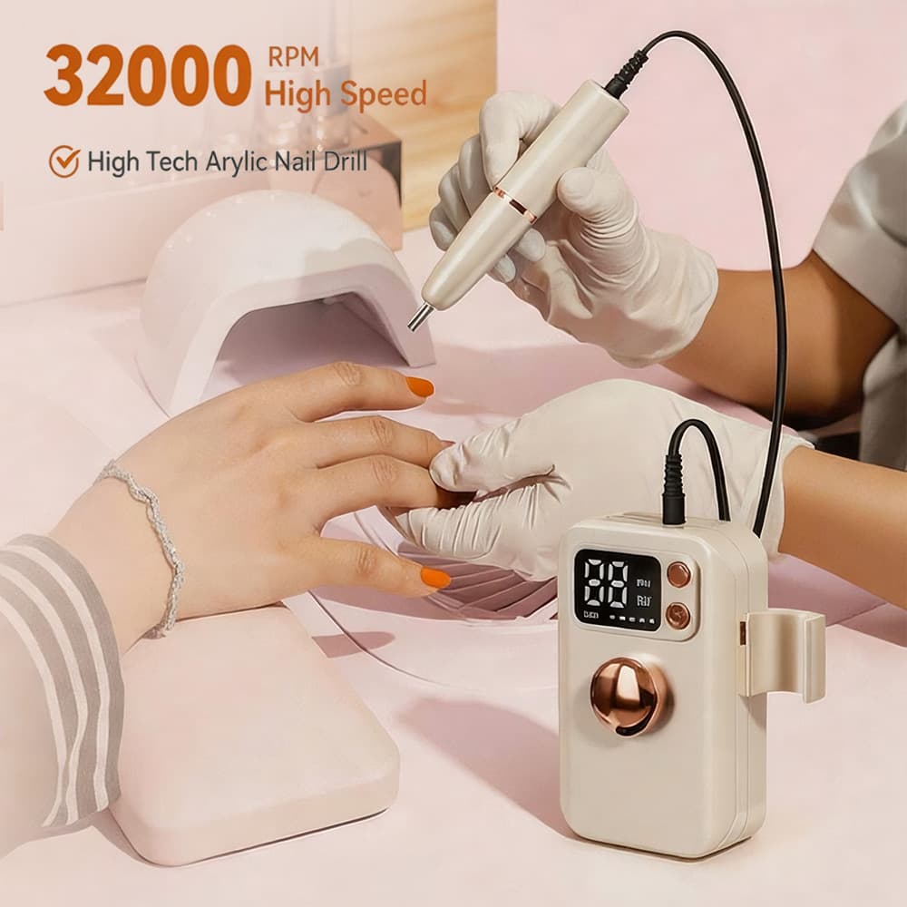 Cross-Border Nail File, Nail Drill, Small Electric Nail Remover Tool, Cuticle Pusher, Nail File Bit, Nail Pen, Multifunctional